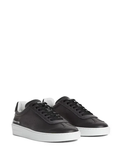 Dsquared2 Leather Sneakers In Black