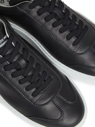 Dsquared2 Leather Sneakers In Black