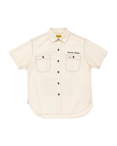 Human Made Kids' Chambray Shirt In Sand