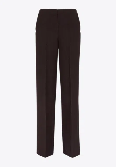 Fendi Virgin Wool Trouser With Metal Ff Details
