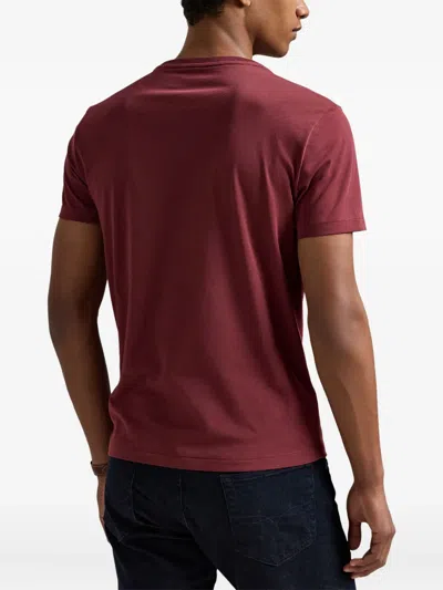 Polo Ralph Lauren Wine Red Cotton T-shirt Classic-fit In Brown