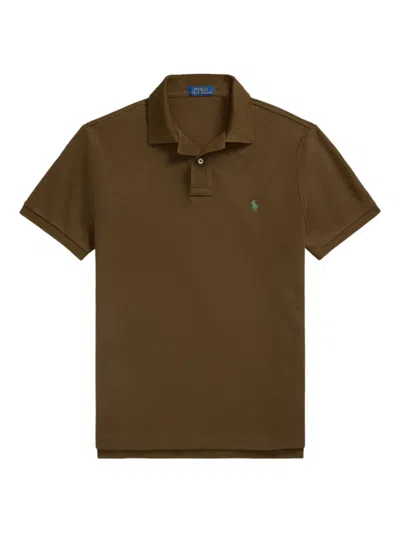 Polo Ralph Lauren Cotton Polo Shirt In Brown