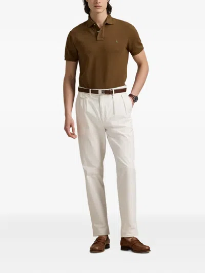 Polo Ralph Lauren Cotton Polo Shirt In Brown