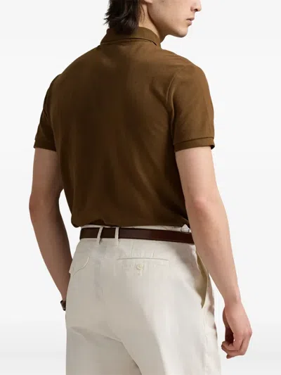 Polo Ralph Lauren Cotton Polo Shirt In Brown