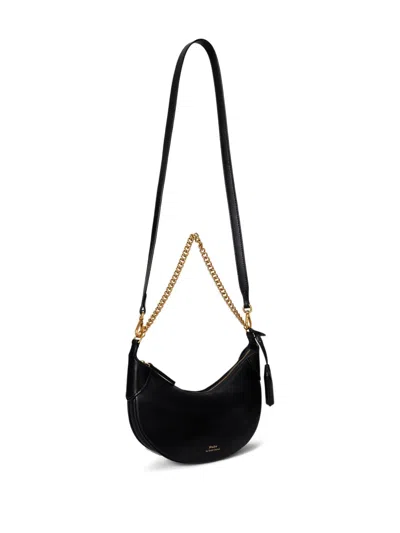 Polo Ralph Lauren Polo Id Small Leather Crossbody Bag In Black
