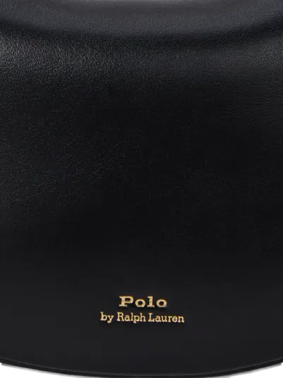 Polo Ralph Lauren Polo Id Small Leather Crossbody Bag In Black
