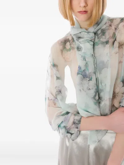 Alberta Ferretti Alberta Ferreti Chiffon Shirt In Multi