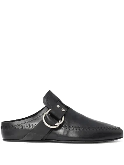 Ann Demeulemeester Ande Soft Shade Rounded Toe Mules In Black