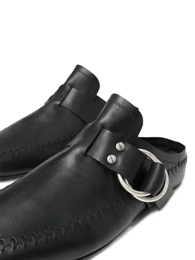 Ann Demeulemeester Ande Soft Shade Rounded Toe Mules In Black