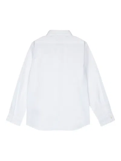 Diesel Kids Cotton Shirt In White