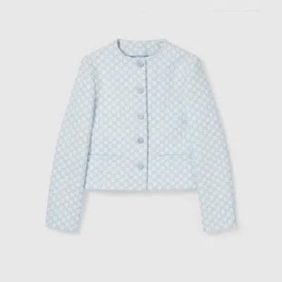 Gucci Gg Cotton Bouclé Jacket In White