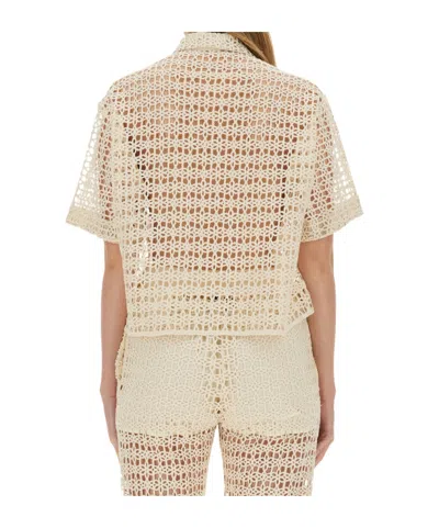 Alysi Macramé Shirt In Neutral