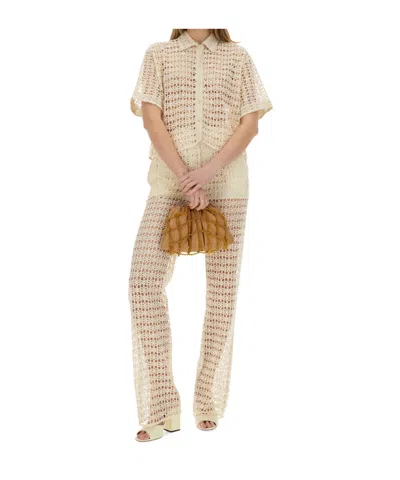 Alysi Macramé Shirt In Neutral