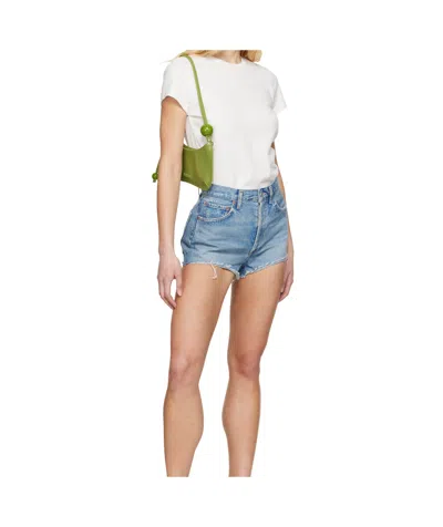 Agolde Blue Parker Vintage Cut Off Denim Shorts