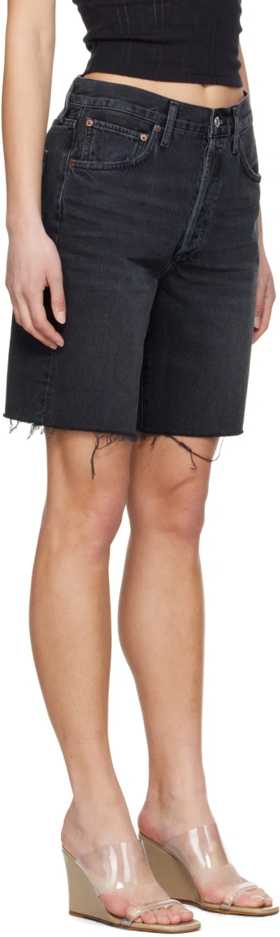 Agolde Riley High Rise Slim Leg Shorts In Vortex In Multi