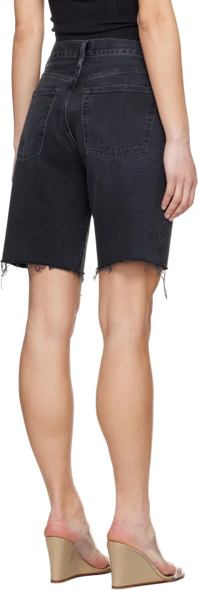 Agolde Riley High Rise Slim Leg Shorts In Vortex In Multi