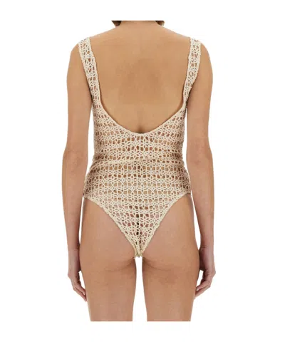 Alysi Macramé Bodysuit In White