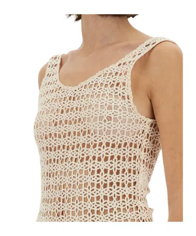 Alysi Macramé Bodysuit In White