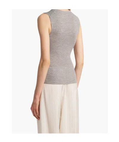 Khaite Renato Rib Merino Wool Blend Sleeveless Sweater