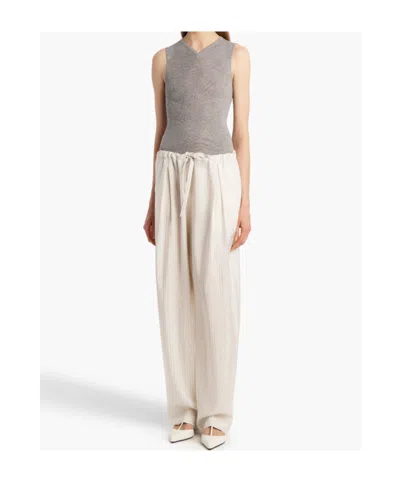 Khaite Renato Rib Merino Wool Blend Sleeveless Sweater