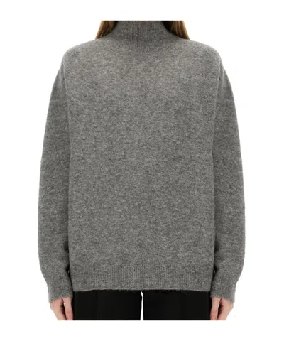 Alysi Relaxed Fit Grey Turtleneck Shirt
