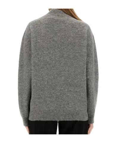 Alysi Relaxed Fit Grey Turtleneck Shirt
