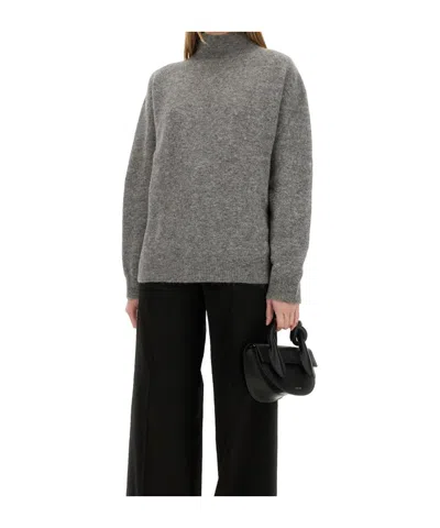 Alysi Relaxed Fit Grey Turtleneck Shirt