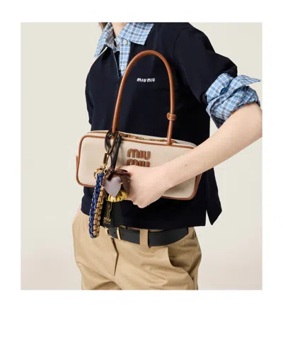 Miu Miu Canvas-leather Beau Top-handle Bag