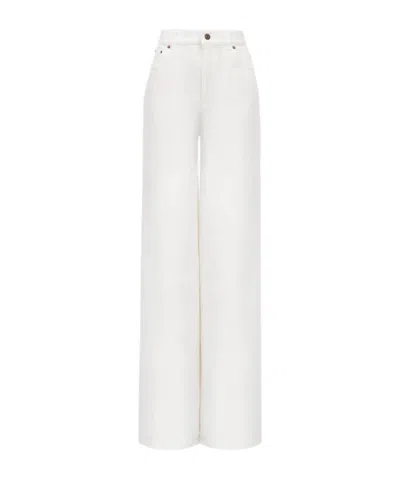 Chloé High-rise White Denim Wide-leg Palazzo Pants