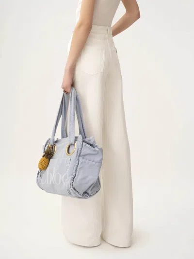 Chloé High-rise White Denim Wide-leg Palazzo Pants