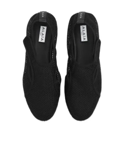 Alaïa Alaia Slipper In Black Mesh Women