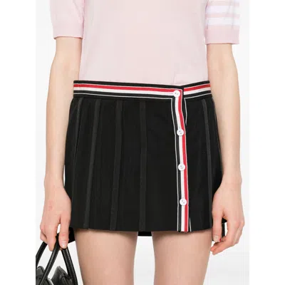 Thom Browne School Uniform Plain Weave Mini Skirt In Black