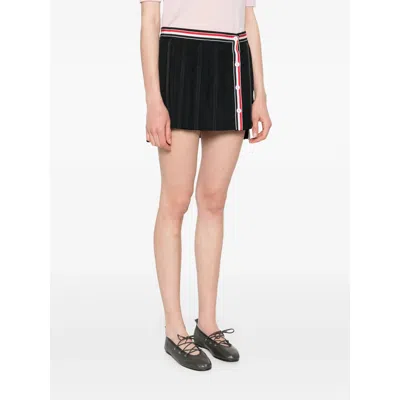 Thom Browne School Uniform Plain Weave Mini Skirt In Black
