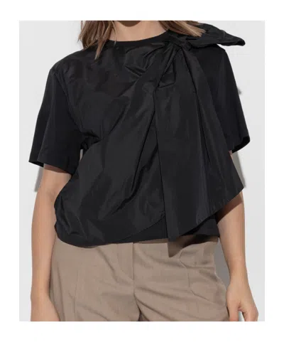 Max Mara Cotton Bow-detail T-shirt