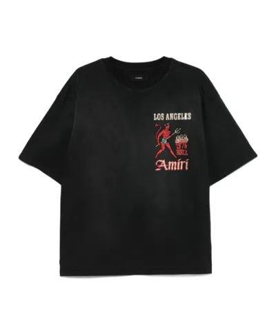 Amiri Mens Black Crystal-embellished Sinners Cotton-jersey T-shirt Xl