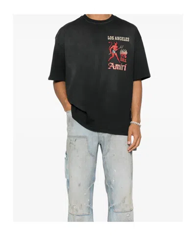 Amiri Mens Black Crystal-embellished Sinners Cotton-jersey T-shirt Xl