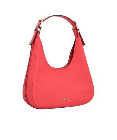 Michael Kors Logo Patch Shoulder Bag In Orange