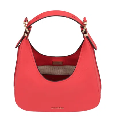 Michael Kors Logo Patch Shoulder Bag In Orange