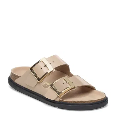 Birkenstock Arizona Db Shine New Beige Sock Slipper. S In Neutral