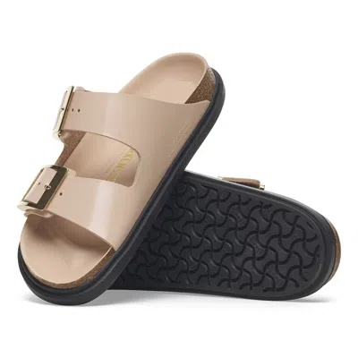 Birkenstock Arizona Db Shine New Beige Sock Slipper. S In Neutral