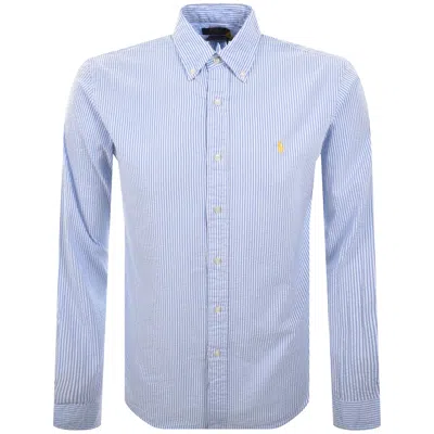 Ralph Lauren Stripe Long Sleeve Shirt Blue In Blue