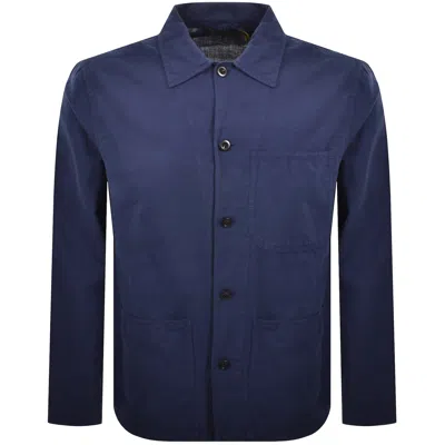 Ralph Lauren Linen Long Sleeve Shirt Navy In Blue