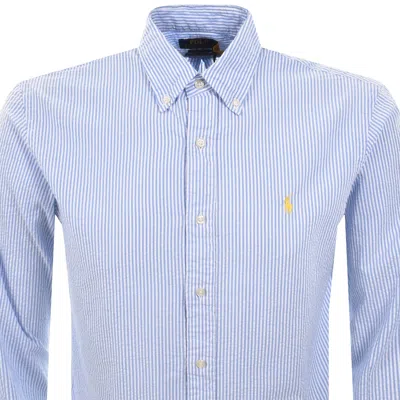Ralph Lauren Stripe Long Sleeve Shirt Blue In Blue