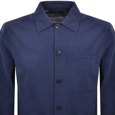Ralph Lauren Linen Long Sleeve Shirt Navy In Blue