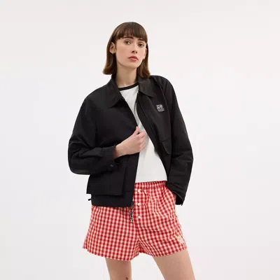 Coach Topia Loop Cargo Cropped Jacket In Black