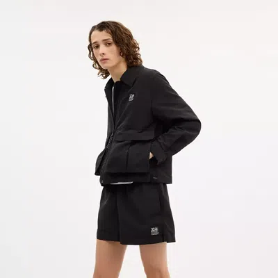 Coach Topia Loop Cargo Cropped Jacket In Black