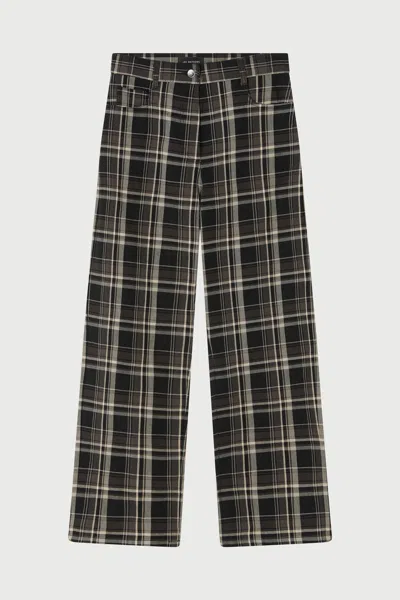 Lee Mathews Elliot Checked Wide-leg Trousers