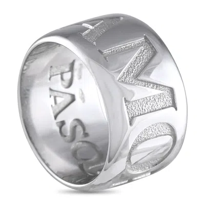Pasquale Bruni 18k White Gold Amore Band Ring Pb10-050225 In Metallic