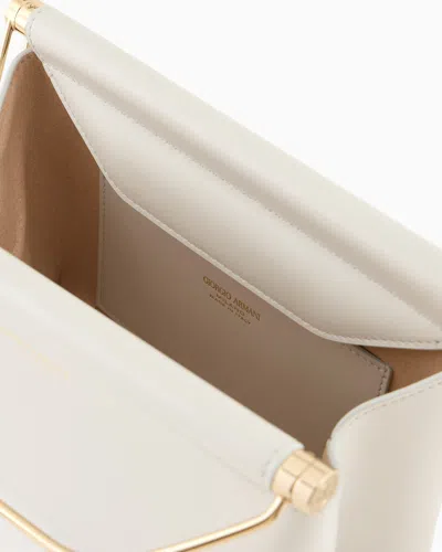 Giorgio Armani Avenue Small Polished Leather Shoulder Bag