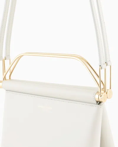 Giorgio Armani Avenue Small Polished Leather Shoulder Bag